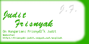 judit frisnyak business card